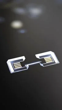Angular contact frames linked below softly blurred light nodes 库存照片