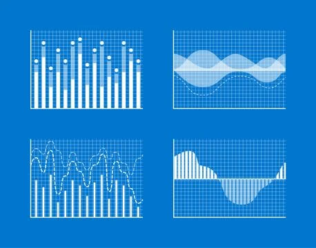 Angular Curves, Tall Bars Waves Apexes Isolated Ilustración de archivo