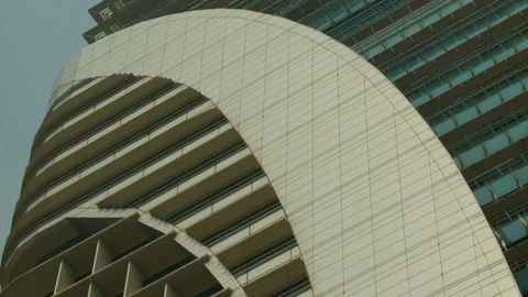 Angular Design on Government Building Vídeos de archivo 114595442