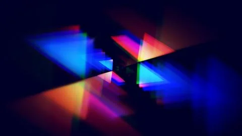 Angular flare streaks with bold cinematic color background. Illustrazione stock