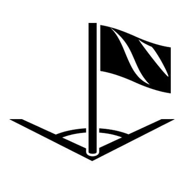 Angular football icon, simple black style Ilustración de archivo
