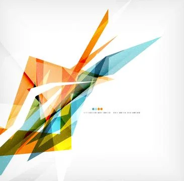 Angular geometric color shapes Illustrazione stock