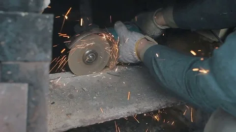 Angular grinding machine Stock Footage 74589258