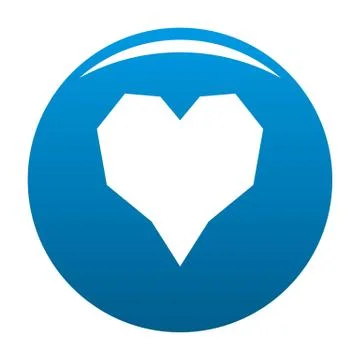 Angular heart icon blue Illustrazione stock