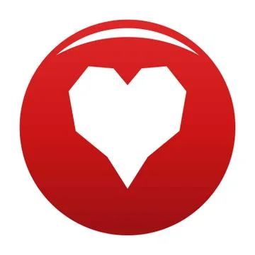 Angular heart icon red 스톡 일러스트