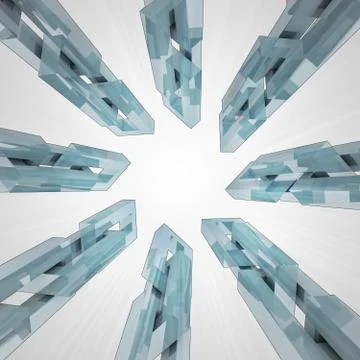 Angular iron chains in central composition illustration Stock Illustration