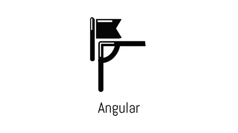 Angular line football icon animation Stock Footage 156236521