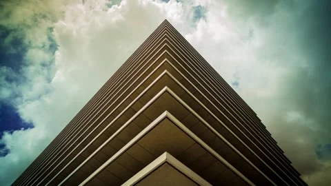 Angular Modern Building Timelapse 스톡 동영상 310577603