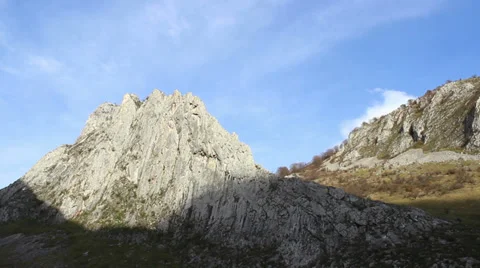 Angular Mountain Ridge Timelapse Stock Footage 32346124