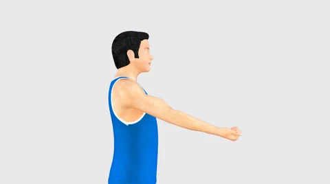 Angular Movement of Elbow Joint Stock Footage 43133864