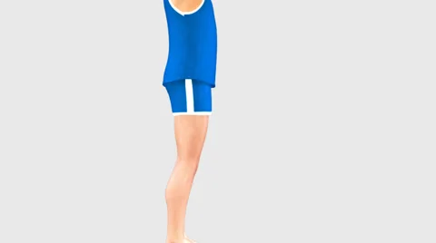 Angular Movement of Hip Joint Stock Footage 43133870