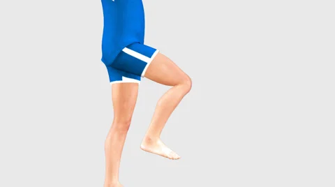 Angular Movement of Knee Joint Stock Footage 43133904