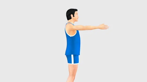 Angular Movement of Shoulder Joint Stock Footage 43133841