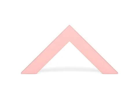 Angular pink corner arch geometric stage presentation 3d decor element fron.. Illustrazione stock