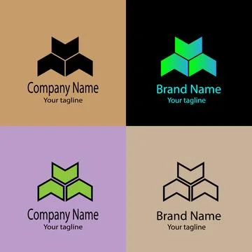 Angular Pointed Star logo design Stock Illustration