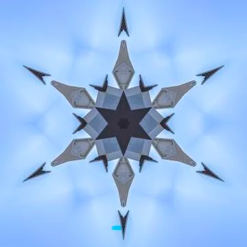 Angular pointed star made from real estate photo Foto stock