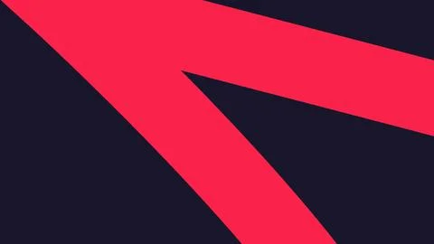 Angular Red Line Design on Black Background Stock Illustration