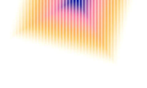 Angular refracted illusion with fluted edges and radiant color motion bold Illustrazione stock