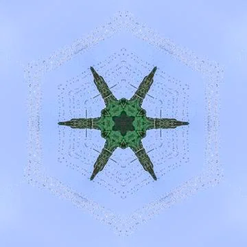 Angular shape made from copper fountain photo Stock Photos