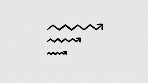 Angular sharp zigzag right arrows hand-drawn sketch animation Vídeo Stock 329608987