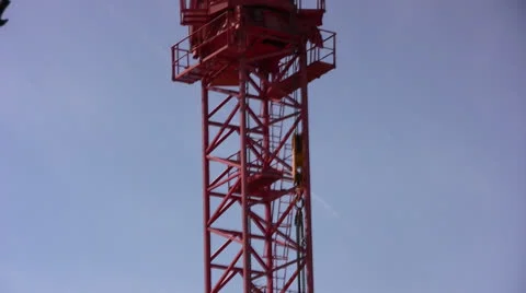 Angular shot of crane arm turning Stock Footage 22794007