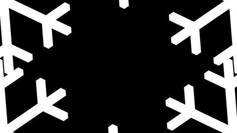 Angular Snowflake Pattern Icon Stock Footage 340305586