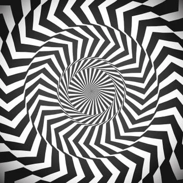 Angular spiral background. whirlpool, hypnotism, rays, rotation, abstract, wh Stock Illustration