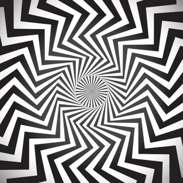 Angular spiral background. whirlpool, hypnotism, rays, rotation, abstract, wh Stockillustratie