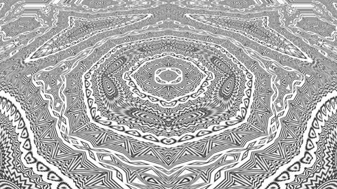 Angular Symmetry Kaleidoscope Pattern – Vibrant Star Geometry Video stock 319808029