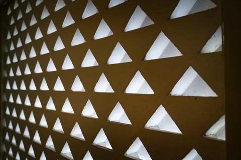 Angular triangle shaped window 스톡 사진