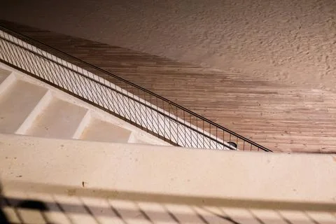 Angular View of Curved Ascent Stock Photos