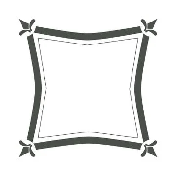 Angular vintage frame icon Illustrazione stock