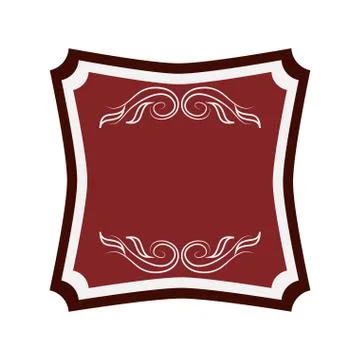 Angular vintage frame icon Illustrazione stock