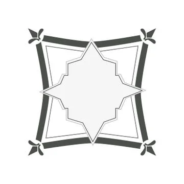 Angular vintage frame icon 库存插图