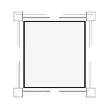 Angular vintage frame icon Illustrazione stock