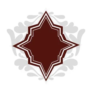 Angular vintage frame icon Illustrazione stock