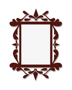Angular vintage frame icon Illustrazione stock
