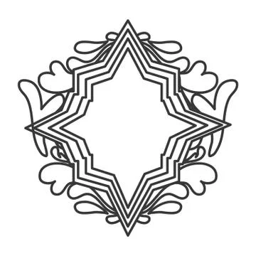 Angular vintage frame icon Stock Illustration