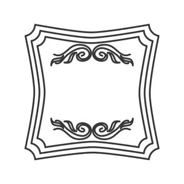 Angular vintage frame icon イラスト素材