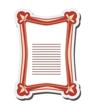 Angular vintage frame icon Illustrazione stock