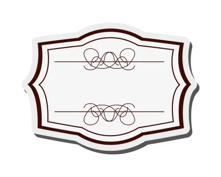 Angular vintage frame icon 스톡 일러스트