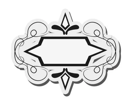 Angular vintage frame icon Stockillustratie