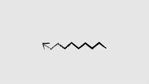 Angular zigzag arrows pointing left in different sizes grunge doodle animation Vídeo Stock 329762275