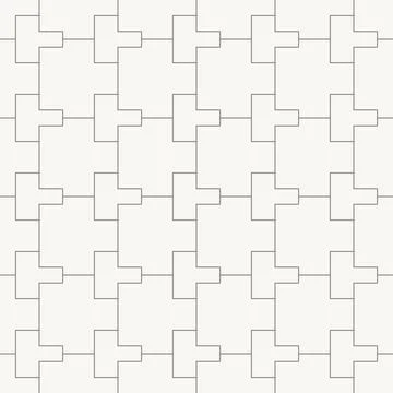 Angular zigzag connector grid seamless pattern in minimal line design, geometric 스톡 일러스트