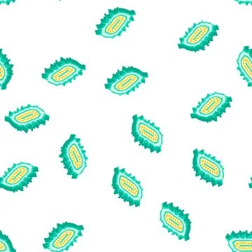 Anguria cucumber isometric icon seamless pattern Stock Illustration