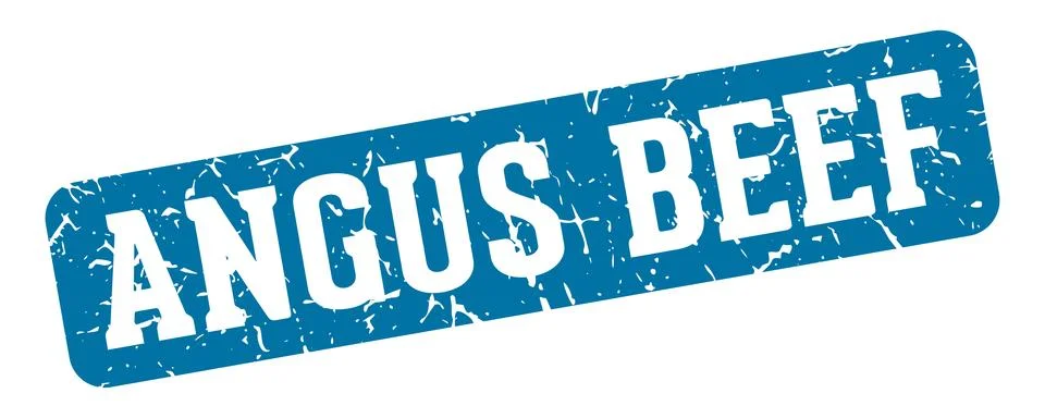 Angus beef rectangular sign. angus beef stamp Illustrazione stock