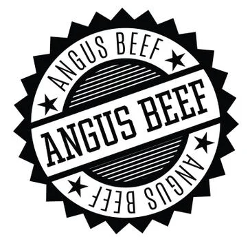 Angus beef rubber stamp Stock Illustration