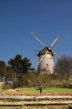The Anholter windmill Stock Photos