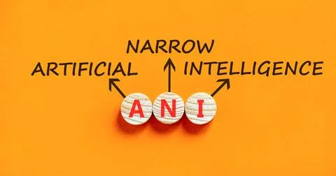 ANI artificial narrow intelligence symbol. Concept words ANI artificial nar.. Stock Photos