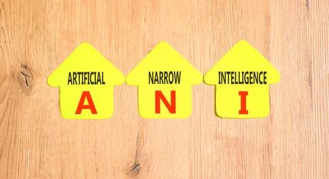 ANI artificial narrow intelligence symbol. Concept words ANI artificial nar.. Stock Photos